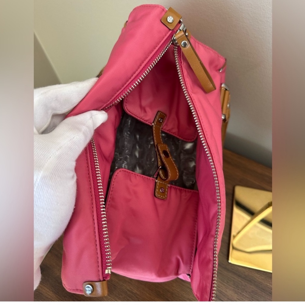 Kate Spade New York Leather Trim Nylon Top Handle Shoulder Bag - Picture 10 of 13